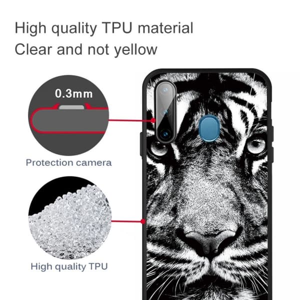 Imagine Samsung Galaxy A11 / M11 kuoret - Tiikeri kasvot Black