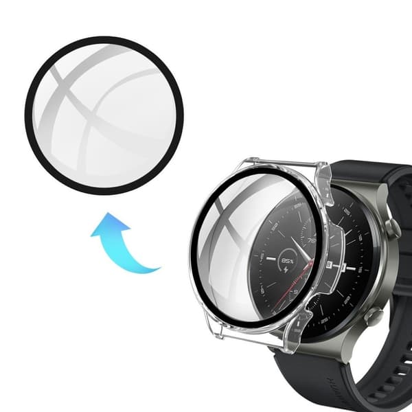 Huawei Watch GT 2 Pro durable frame + tempered glass - Transparent Transparent
