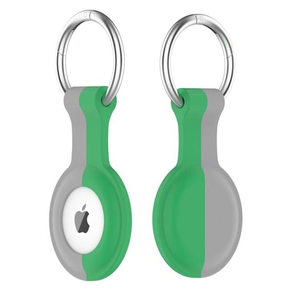 AirTags dobbeltfarvet silikoneovertræk - Grå / Grøn Multicolor