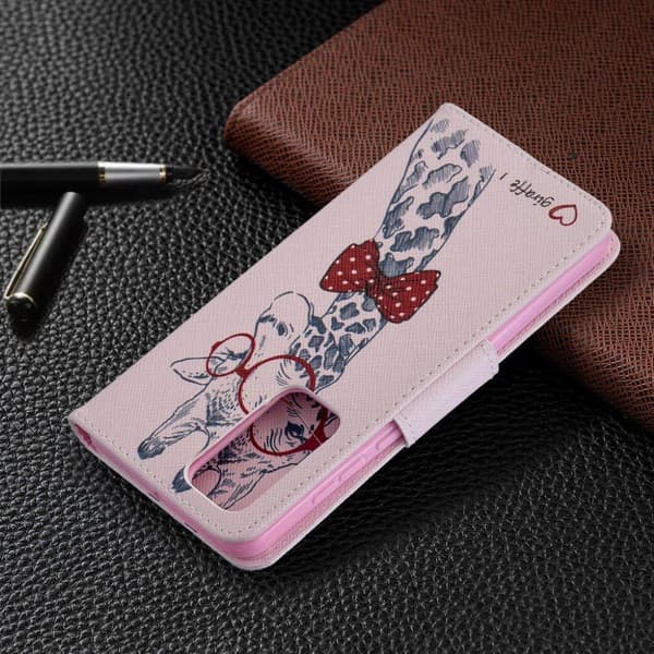 Wonderland Huawei P40 flip etui - Giraffe Pink