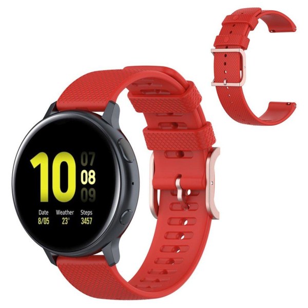 Silikoneurrem til Samsung Galaxy Watch 3 (41mm) / Active - Rød Red