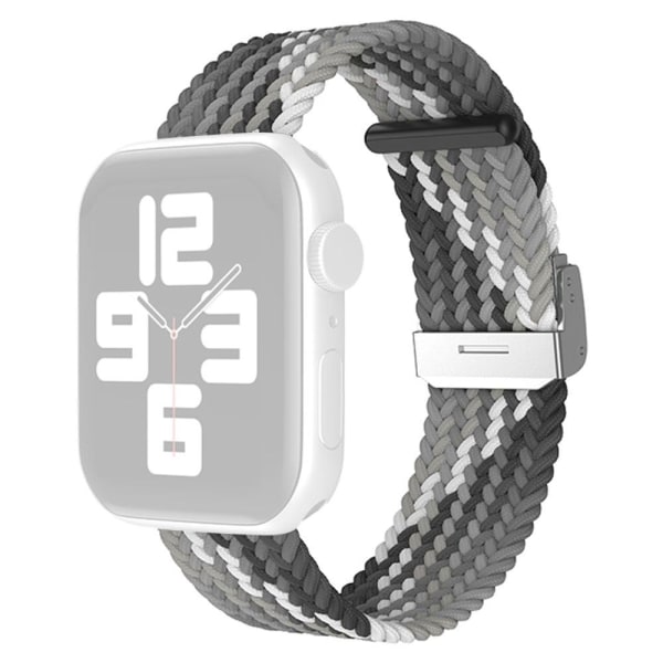 Apple Watch (41mm) cool design nylon watch strap - Gradient Grey Silver grey