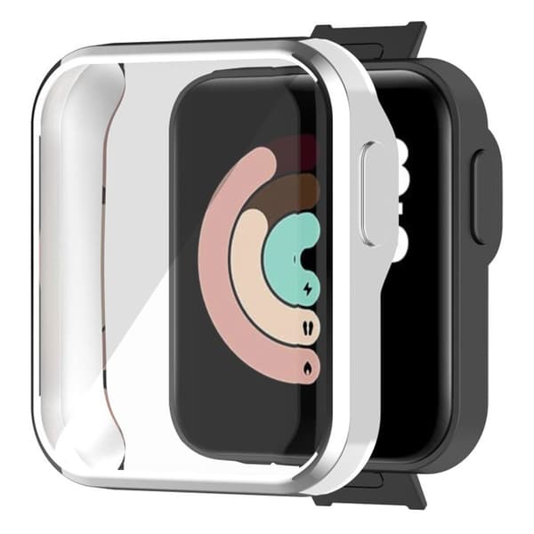 Xiaomi Mi Watch Lite / Redmi Watch kiiltävä kansi - Hopea Silver grey