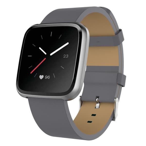 Fitbit Blaze / Versa Lite / Versa urrem i okselæder - Grå Silver grey