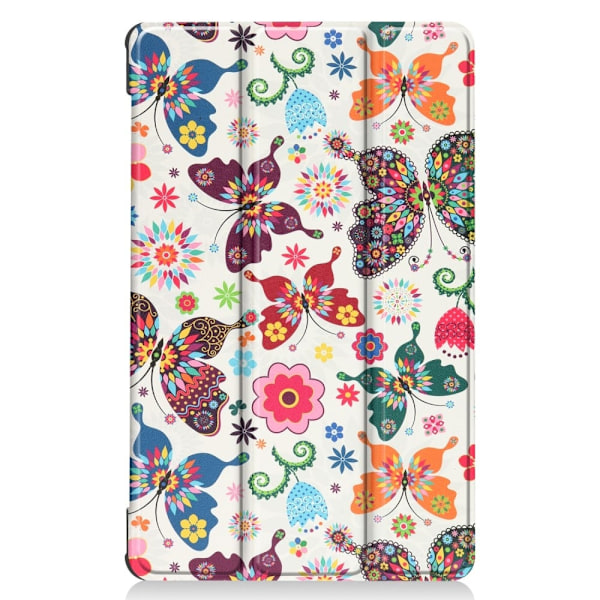 Lenovo Tab M8 (3. sukupolvi) kolmiosainen nahkakotelo - Perhoset Multicolor