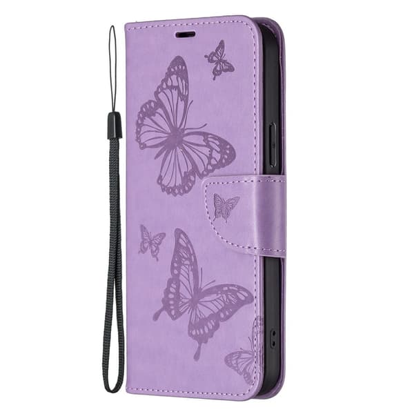 Butterfly Xiaomi Redmi Note 13 5G  nahkakotelo - Violetti Purple