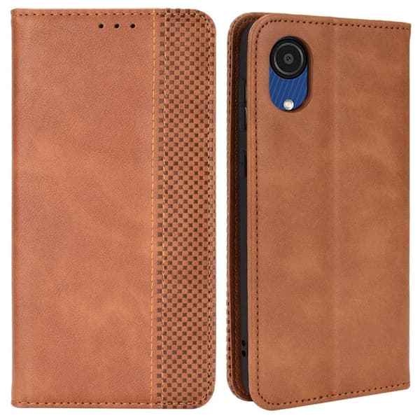 Bofink Vintage Samsung Galaxy A03 Core Læder Etui - Brun Brown