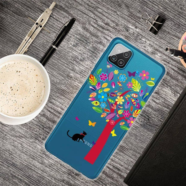 Deco Samsung Galaxy A12 5G etui - kat og træ Multicolor