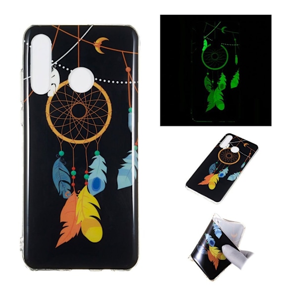 Huawei P30 Lite Selvlysende Etui - Drømmefanger Multicolor