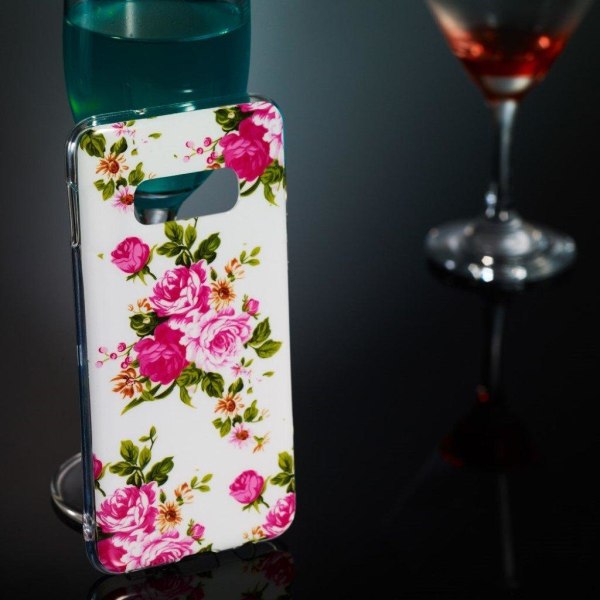 Samsung Galaxy S10e gløde mønster etui - Livagtige Blomster Multicolor