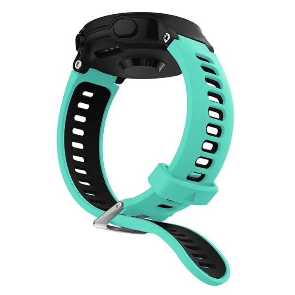 Silicone watch strap with silver buckle for Garmin Forerunner wa Green
