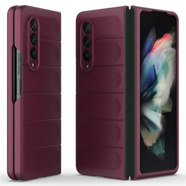 Blødt grebsformet Samsung Galaxy Z Fold3 5G cover - Rødvin Red