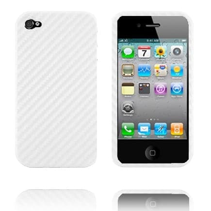 Carbon Slim Cover (Hvit) iPhone 4 Cover White