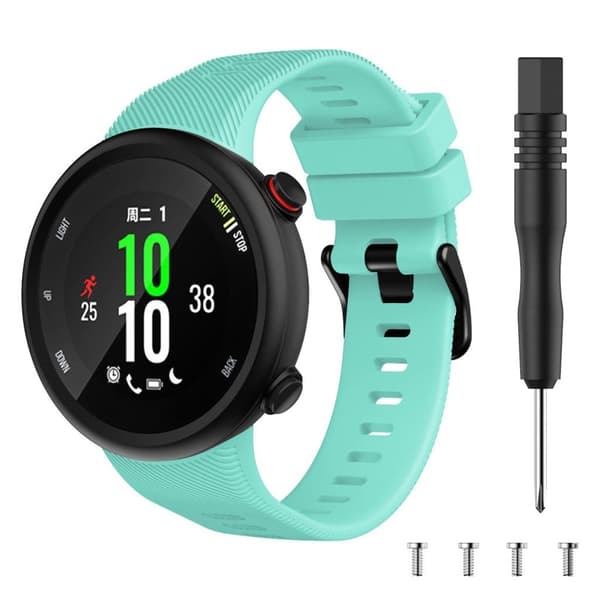 Garmin Forerunner 45 kestävä silikoninen ranneke - Syaani Green