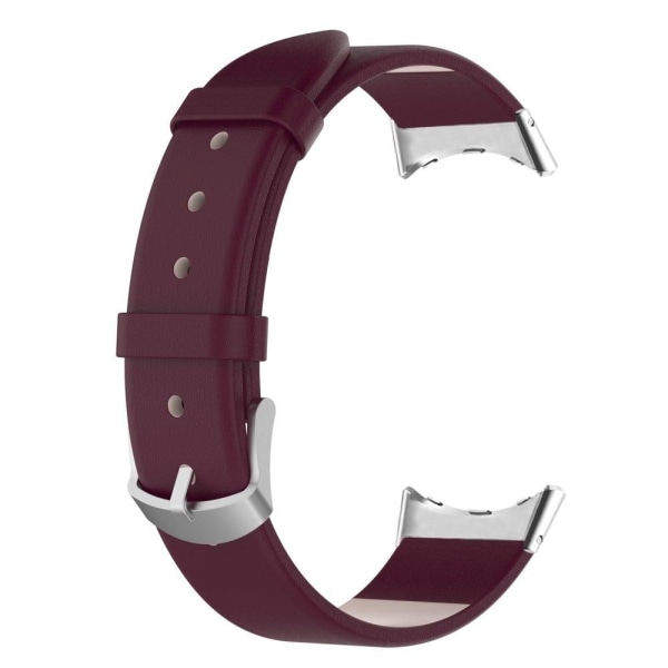 Enkelt klockarmband i läder för Google Pixel Watch - Vinröd Röd