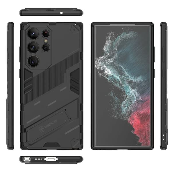 Støtsikkert hybriddeksel for Samsung Galaxy S23 Ultra - Svart Black