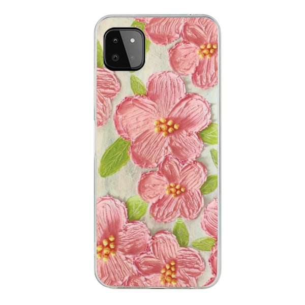 Deco Samsung Galaxy A22 5G Etui - Lyserøde Blomster Pink