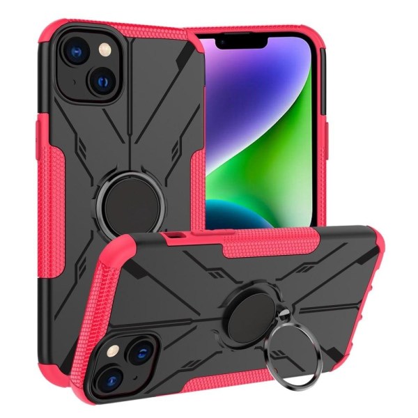 Kickstand-skydd med magnetisk platta för iPhone 14 Plus - Ros Rosa