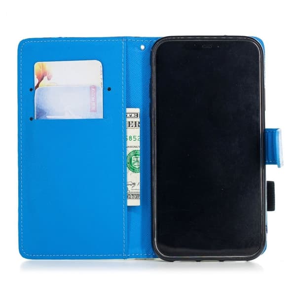 iPhone Xs Max mønstret læder flip cover - Dream Catcher Multicolor