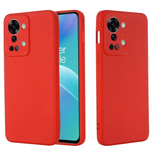 Matt flytende silikondeksel for OnePlus Nord 2T - Rød Red