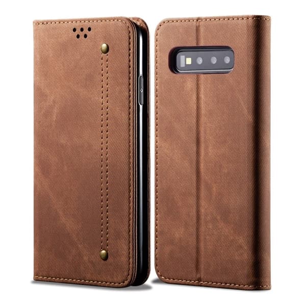 Jeans Samsung Galaxy S10 Flip case - Kaffe Brown