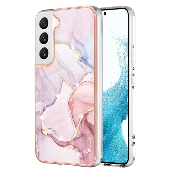Marble Samsung Galaxy S23 Plus Etui - Rose Guld Marmor Pink