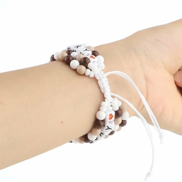 Apple Watch Series 6 / 5 44mm lucky beads rem - kaffe Brown