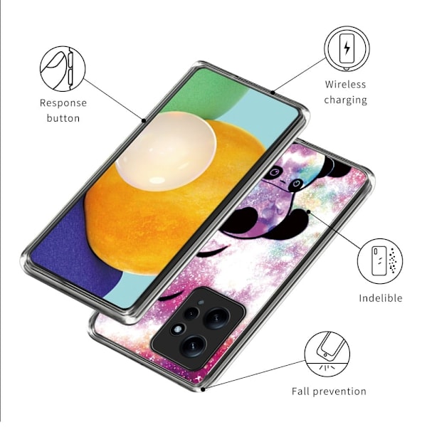Deco Xiaomi Redmi Note 12 cover - Sød Panda Pink