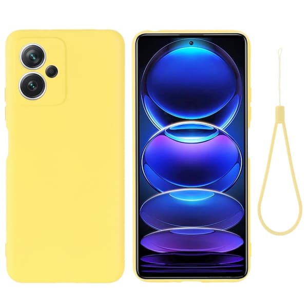 Matt flytende silikondeksel for Xiaomi Redmi Note 12 - Gul Yellow