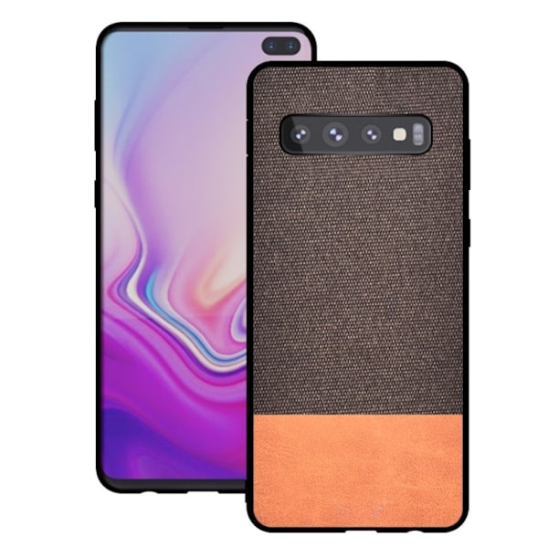 Samsung Galaxy S10 Plus klut skjøtes deksel - Kaffe Brown