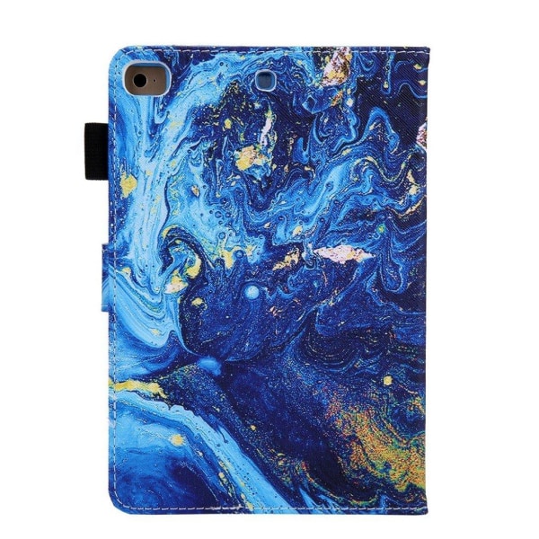 Cool patterned leather flip case for iPad Mini (2019) - Painting Blue