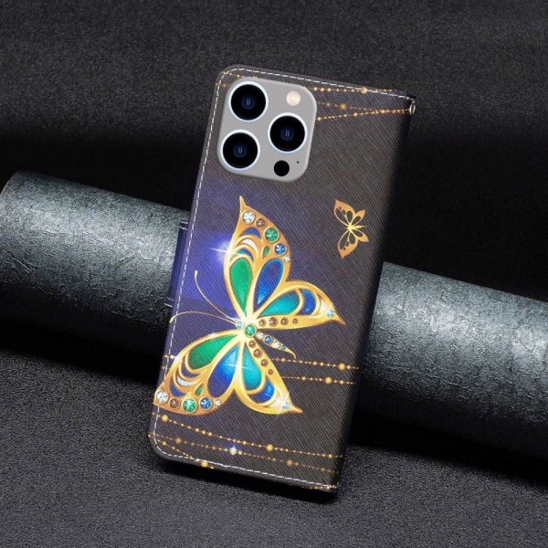 Wonderland iPhone 14 Pro Max flip case - Jewelry Butterfly Black