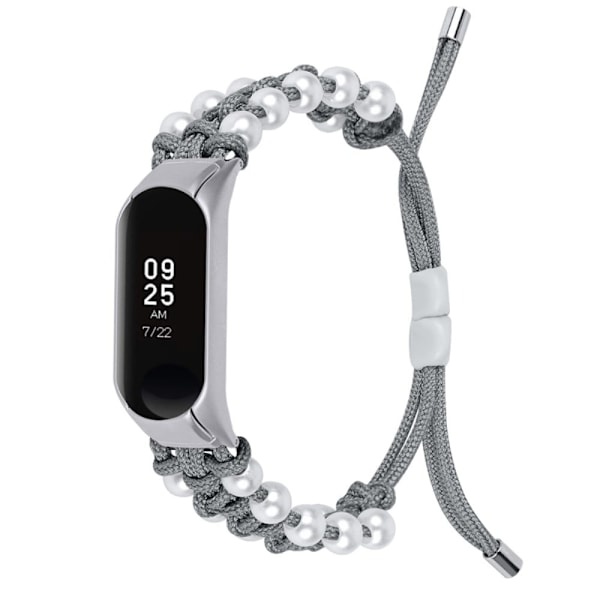 Xiaomi Mi Band 7 nylon stilfuld urrem - Grå Silver grey