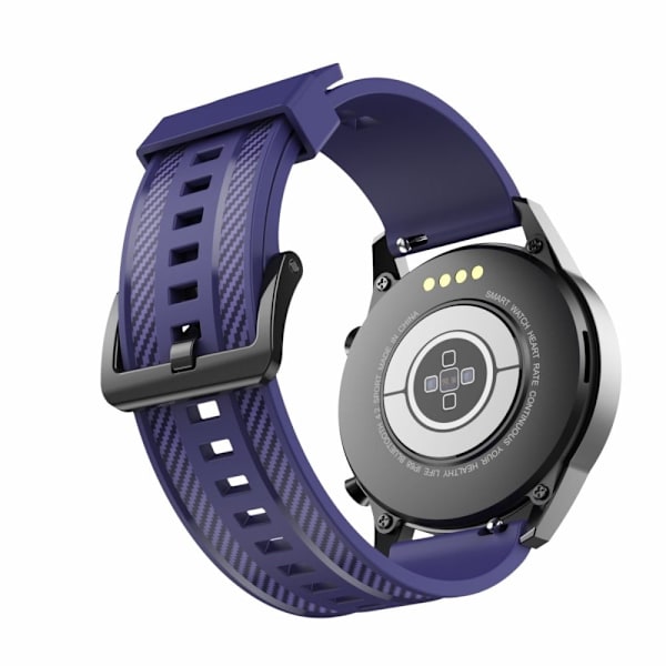 22mm Universal kulfiber silikone urrem - Blå Blue