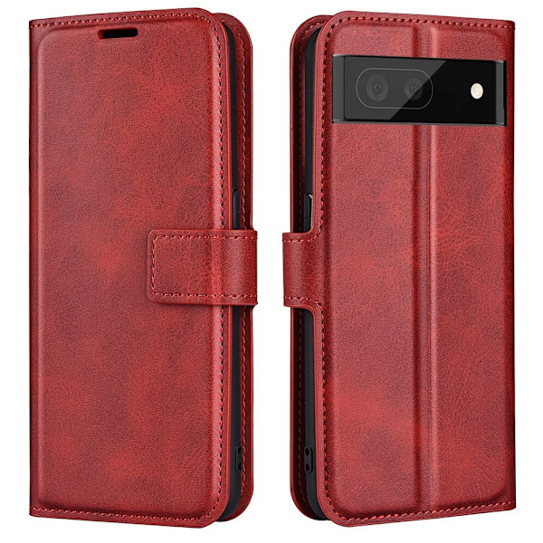 Lompakko Nahkakotelo For Google Pixel 6a - Punainen Red