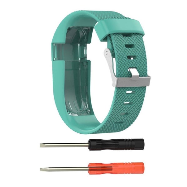 Fitbit Charge HR Stilrent silikon klockband - Storlek L Turkos Grön