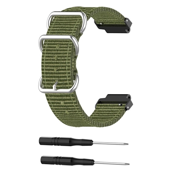 Garmin Forerunner 220 / 230 / 235 / 630 / 620 / 735 nylon Urrem - Militærgrøn Green