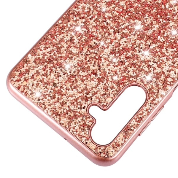 Glitter Samsung Galaxy A14 skal - Silver/Grå Silvergrå
