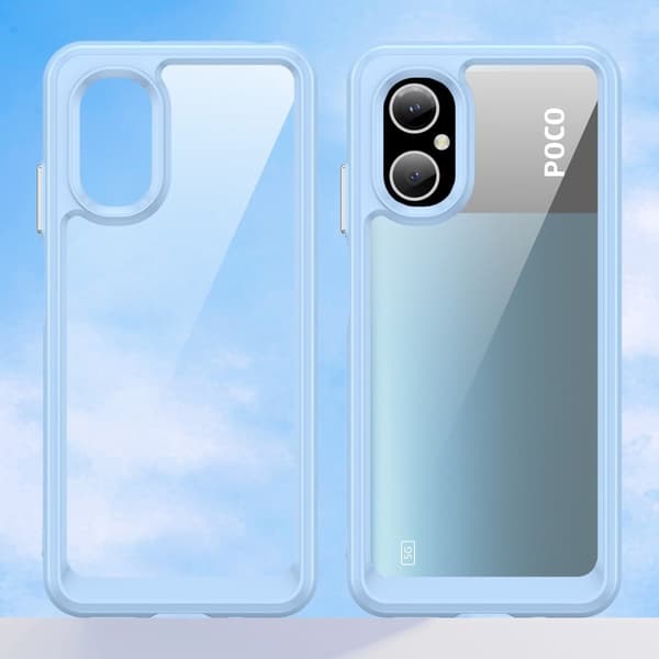 Xiaomi Poco M4 5G smart akryldeksel - Blå Blue