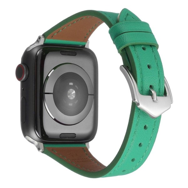 Apple Watch Series 8 (41mm) genuine leather watch strap - Green Grön