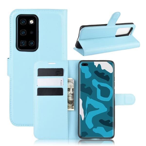 Classic Huawei P40 Pro flip etui - Baby Blå Blue
