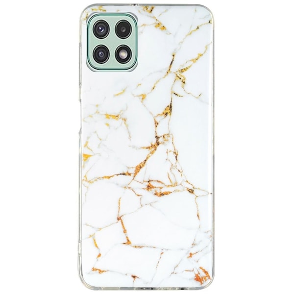 Marble Samsung Galaxy A22 5G Etui - Hvid White
