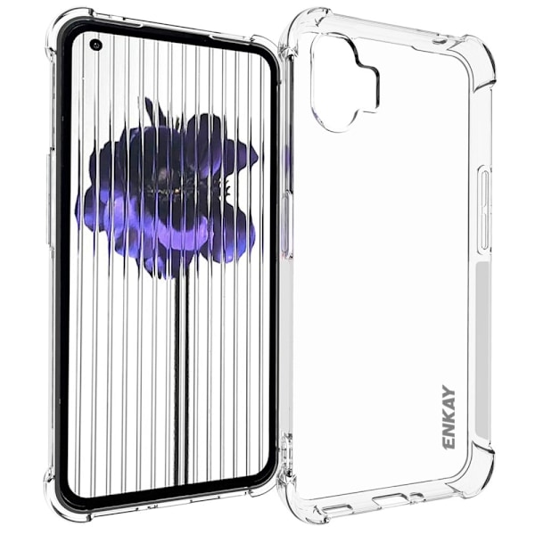 ENKAY genomskinligt droppsäkert fodral för Nothing Phone (1) Transparent