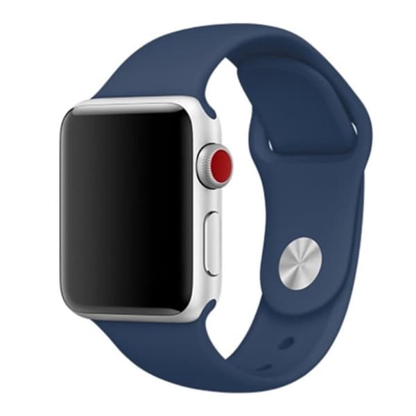 Apple Watch Series 4 44mm blødt silikone Urrem - Mørk Light Blue
