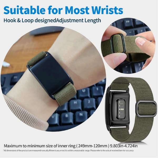 WHOOP 4.0 Fitness Tracker Elastisk polyester håndledsrem i ét stykke med justeringsspænde - Grå Silver grey