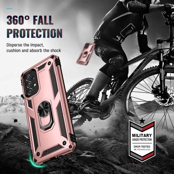 Ring Guard - Samsung Galaxy A73 - Ruusukulta Pink