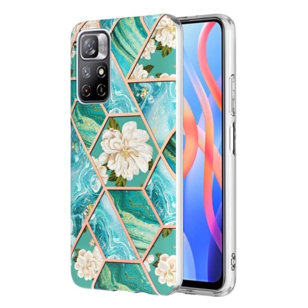 Marble Xiaomi Redmi Note 11T 5G Suojakotelo - Blue Flowers Blue