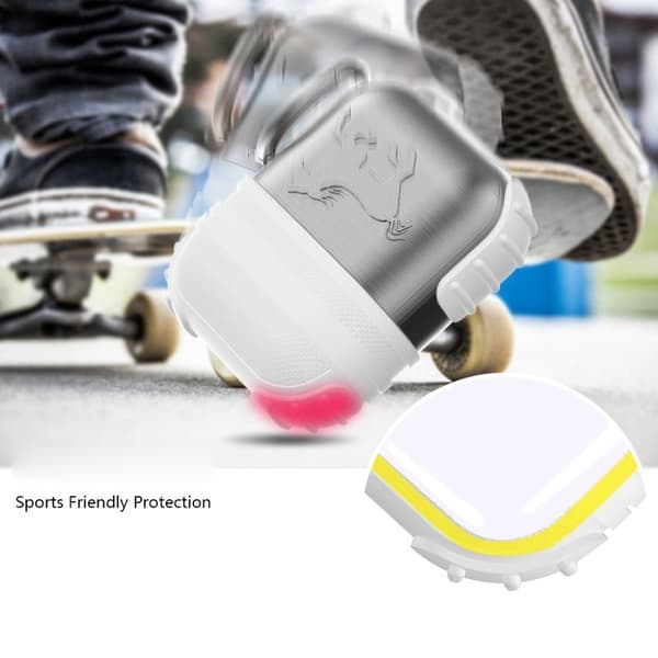 Apple Airpods stødsikkert etui - sølv / hvid Multicolor