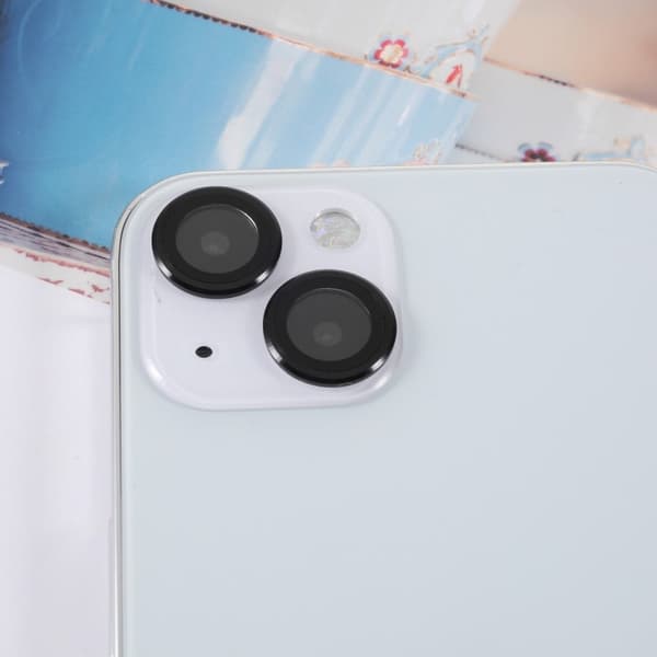 2 st iPhone 13 Mini AGC kameralinsskydd av härdat glas - Svart Svart