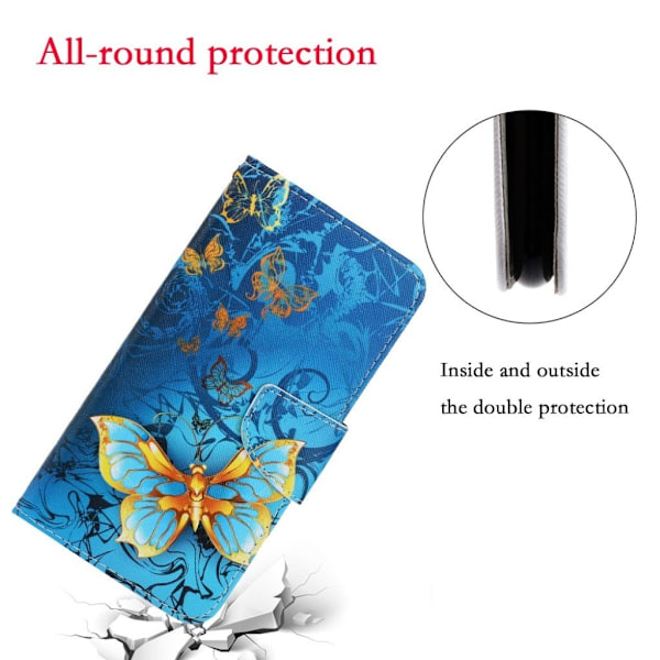 Wonderland Samsung Galaxy A71 etui - Metal Sommerfugle Blue
